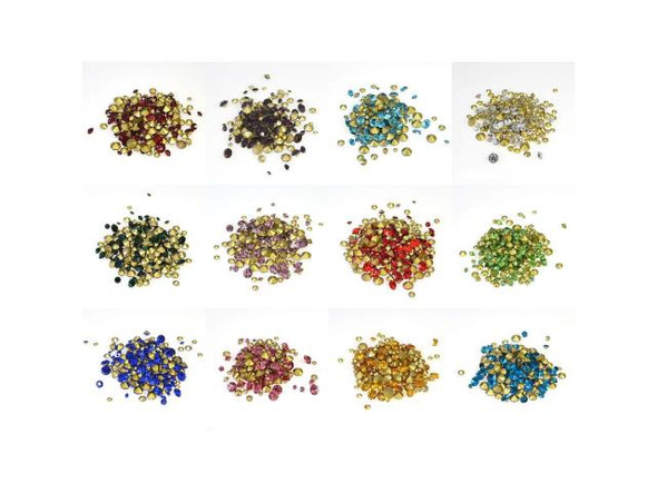 Stone, Chaton, Birthstone Set - Assorted Colors (60 gram)