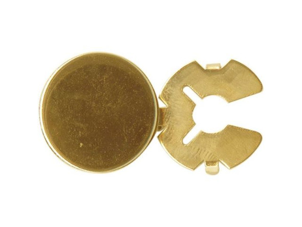 Gold Plated Button Cover, Locking (12 Pieces)