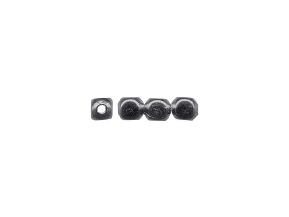 3mm Cornerless Cube Beads - Gunmetal (gross)