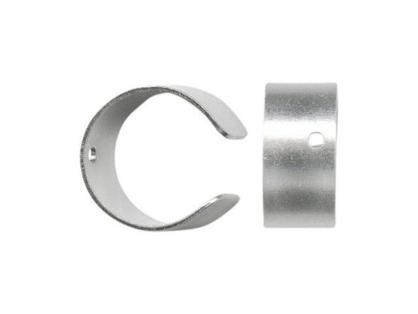 Silver Plated Ear Cuff, 6mm, Plain (12 Pieces)