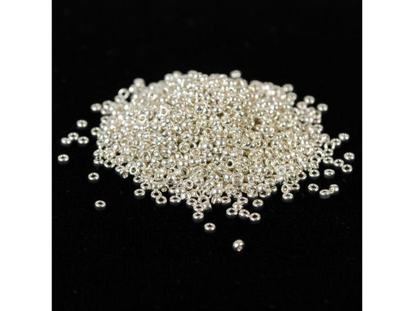 Miyuki Seed Bead, size 15/0 - Galvanized Silver (Tube)