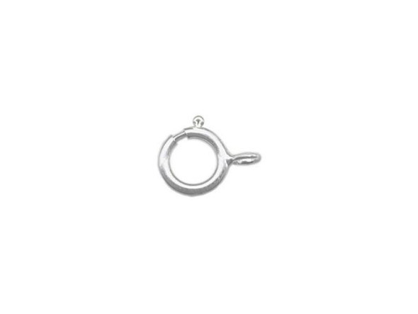 Sterling Silver Spring Ring Clasp, 6mm (10 Pieces)