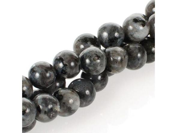 Larvikite Gemstone Beads, Approximately 10mm Round (strand)