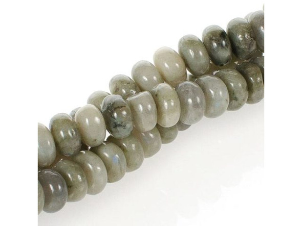 Labradorite Gemstone Beads, Approximately 8mm Rondelle (strand)