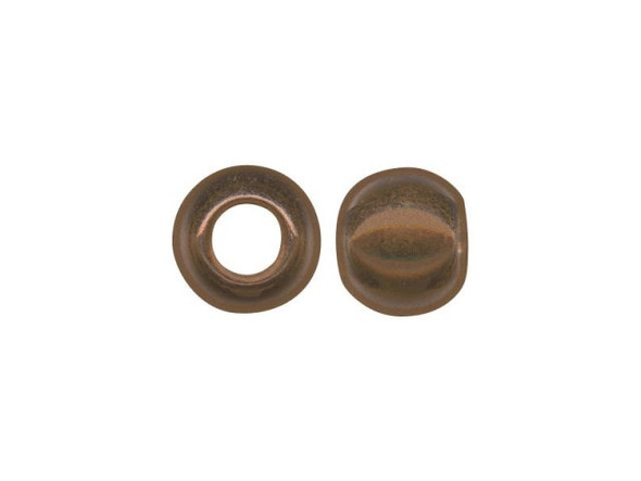 Antiqued Copper Plated Metal Beads, 8mm Round, Large Hole (100 Pieces)