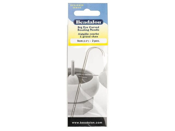 Beadalon Needle, Big Eye, Curved (pack)