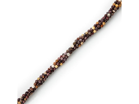 Mookaite Gemstone Beads, Approximately 4mm, Faceted Round (strand)