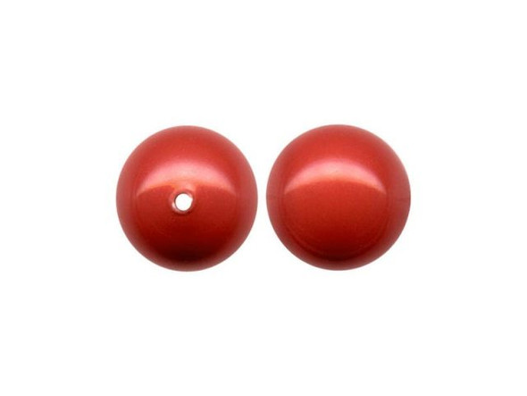 PRESTIGE 5810 Round Pearl Beads, 10mm - Coral Red (fifty)
