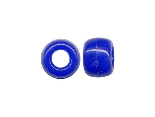 Royal Blue Plastic Craft Pony Beads 6x9mm Bulk Pack - Pony Bead Store