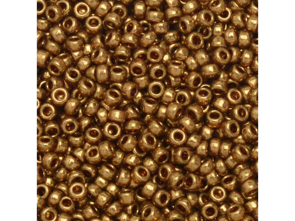 Miyuki Seed Bead, size 15/0 - Metallic Light Bronze Color (Tube)