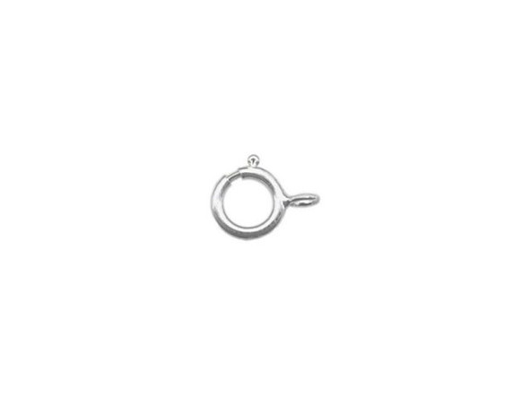 Sterling Silver Spring Ring Clasp, 5mm (10 Pieces)