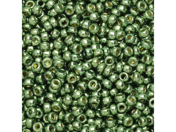 Miyuki Seed Bead, size 15/0 - Galvanized Sea Green (Tube)