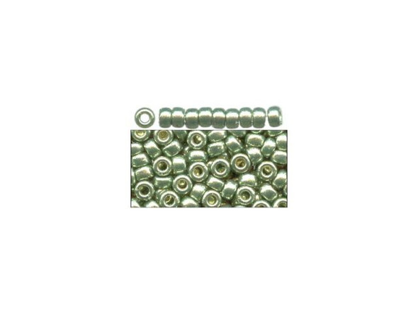 Miyuki Seed Bead, size 15/0 - Galvanized Sea Green (Tube)