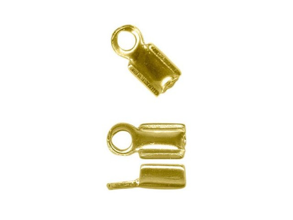 3x9mm Foldover Jewelry Crimp - Yellow Plated (gross)