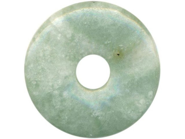 Jade Gemstone Donut, 25mm - Green (Each)