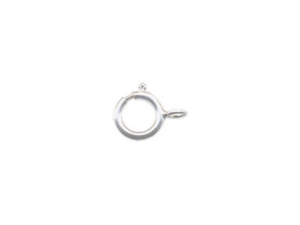 Silver Plated Spring Ring Clasp, 6mm, Superior Quality (gross)