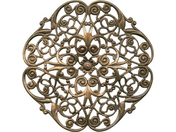 Vintaj Natural Brass Co.&reg; findings are known for their rich, distinctive color (identical to vintage brass), intricate detail, fine-lined etching, and bold, raised relief designs. Each finding undergoes a meticulous, eco-friendly, hand-embellishing process. Vintaj natural brass is solid brass made up of 85% copper and 15% zinc and is nickel-free and lead-free compliant. Every finding has its own unique color and luster. It is the subtle differences in color that give Vintaj findings such depth and dimension. Made in the U.S.A.  See Related Products links (below) for similar items and additional jewelry-making supplies that are often used with this item.