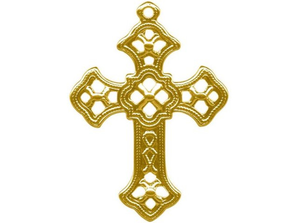 Gold Plated Filigree, Cross (12 Pieces)