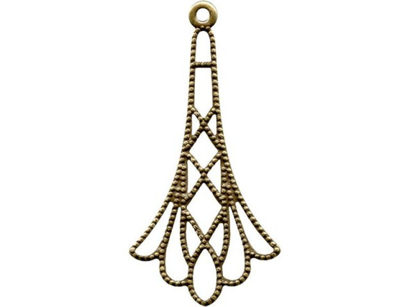 Antiqued Brass Plated Filigree, Tower (12 Pieces)