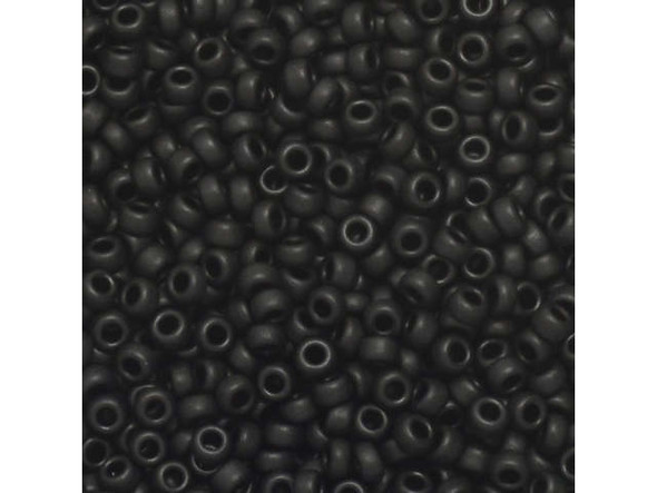 Miyuki Seed Bead, size 15/0 - Matte Black (Tube)