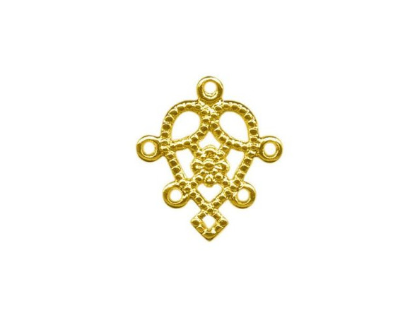  This filigree is stamped and then plated. It is lightweight, yet durable, and excellent for earrings and pendants.Many filigrees also work well as connectors and links. Most stamped charms are one-sided, thin, and either flat or slightly domed. Size given is height x width and includes loop. Most loops are 0.8-1.2mm (inner diameter).  See Related Products links (below) for similar items and additional jewelry-making supplies that are often used with this item.