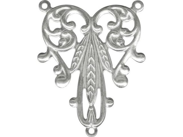 30x22mm White Plated Filigree, Harvest (12 Pieces)