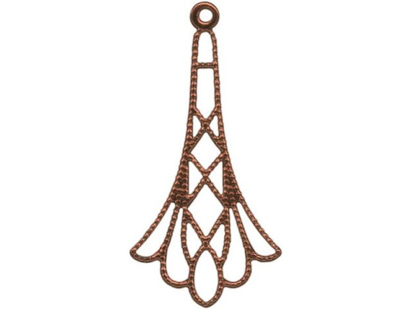 Antiqued Copper Plated Filigree, Tower (12 Pieces)