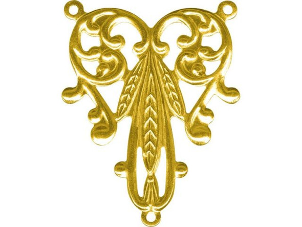 30x22mm Gold Plated Filigree, Harvest (12 Pieces)