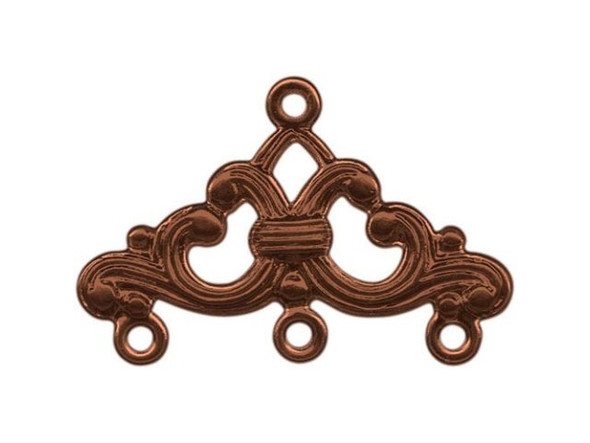 17x25mm Antiqued Copper Plated Triangle Filigree (12 Pieces)