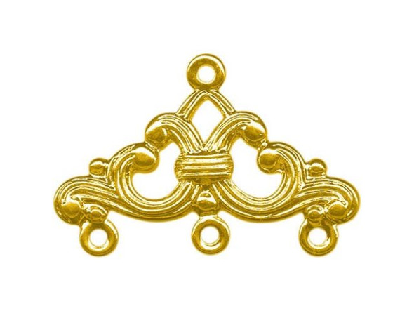 17x25mm Gold Plated Triangle Filigree (12 Pieces)
