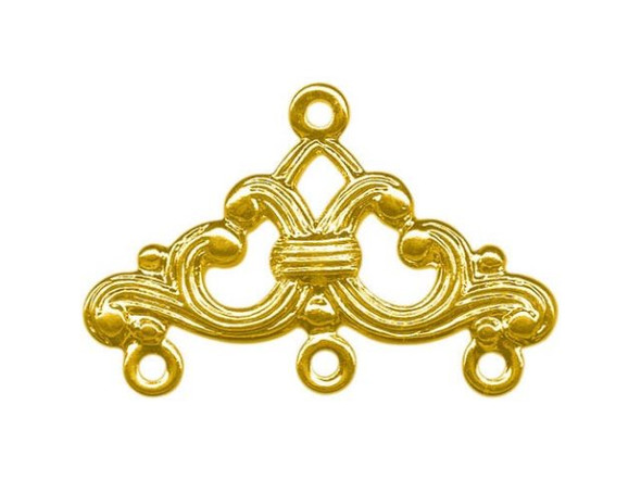 17x25mm Gold-Plated Triangle Filigree Component – Jewelry Making