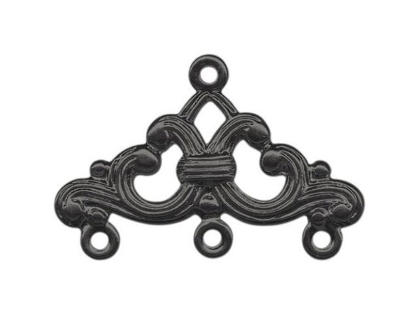 17x25mm Gunmetal Triangle Filigree (12 Pieces)