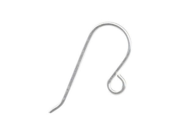 Sterling Silver French Hook Earring Wires, Plain (12 Pieces)