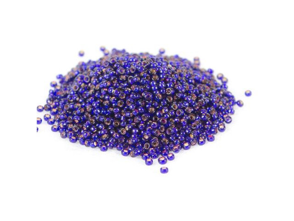 Miyuki Seed Bead, size 15/0 - Dark Purple Silver-lined (Tube)