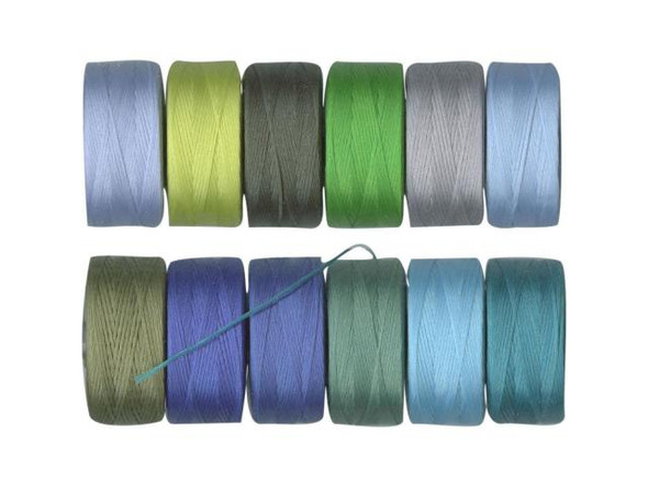 Super-Lon Beading Thread, D, Water & Sky - Water & Sky Assortment (pack)