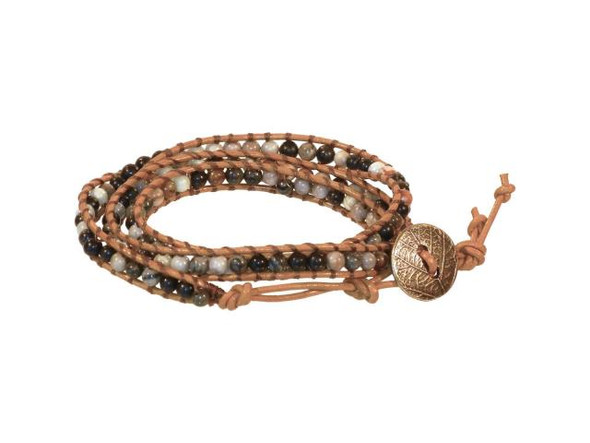 Kit, Lashed Wrap Bracelet, Tobacco and Picasso #45-204-004