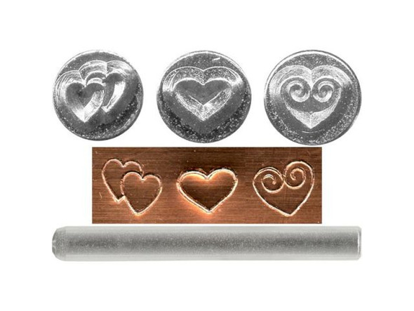 12 Piece Heart-Shaped (Love) Metal Stamp Set, 3mm (1/8 Inch) Metal Punch  Stamp Kit for Metal Punching 