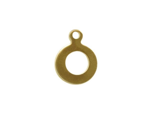 Gold Plated Drop Loop, 10mm, Round, with Hole (gross)