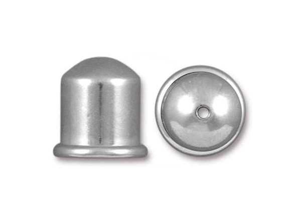 TierraCast White Bronze Plated Brass Cupola Cord End for 8mm Cord (Each)