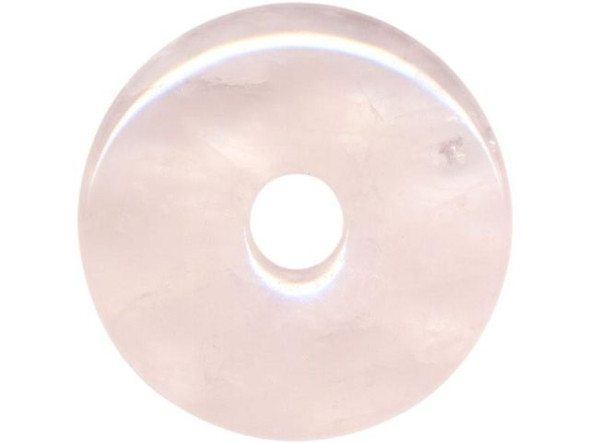 Rose Quartz Gemstone Donut, 30mm (Each)