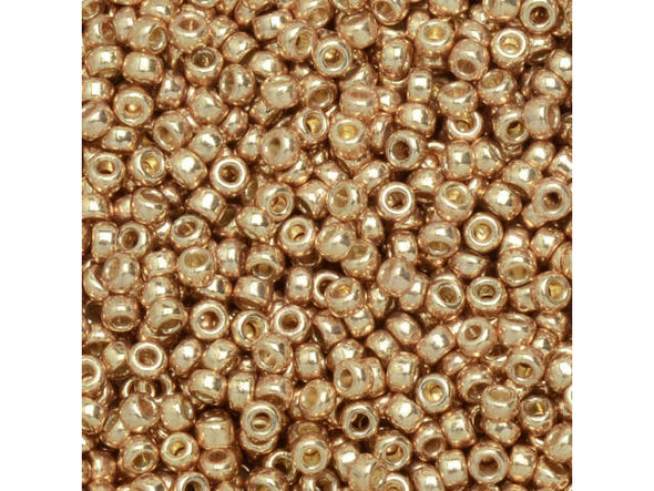 Miyuki Seed Bead, size 15/0 - Galvanized Champagne (Tube)