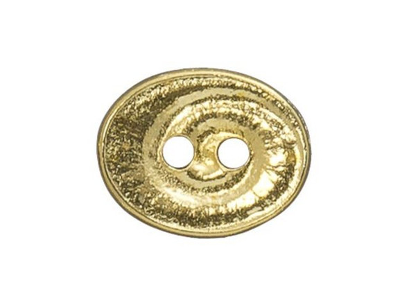 TierraCast Britannia Pewter Swirl Button - Gold Plated (Each)