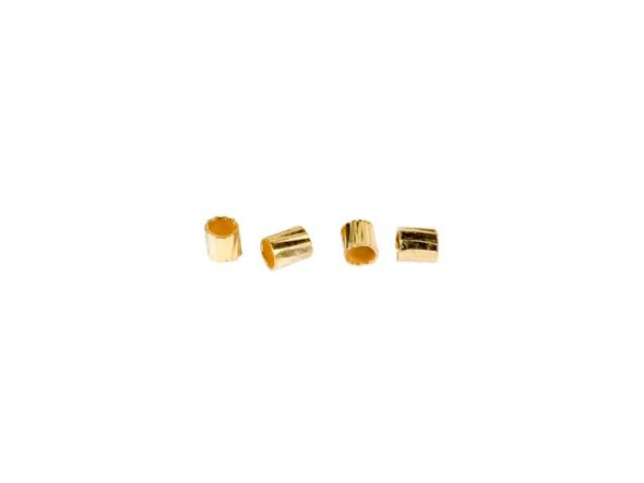 Beadalon Groovy Size 2 Crimp Tubes - Gold Color Brass (Pack)