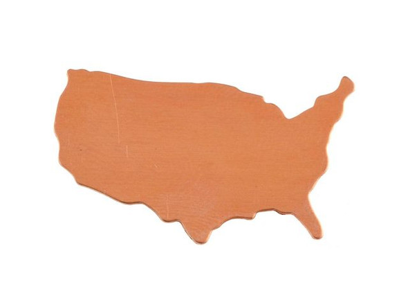 24ga Copper Stamping Blank, United States, 22x37mm (Each)