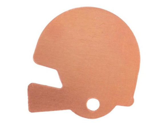24ga Copper Stamping Blank, Football Helmet, 23x23mm (each)