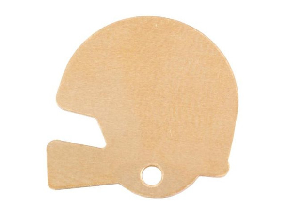 24ga Brass Stamping Blank, Football Helmet, 23x23mm (Each)