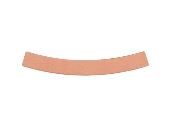24ga Copper Stamping Blank, Curved Bar, 40x5mm (Each)