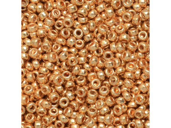 Miyuki Seed Bead, size 15/0 - Galvanized Yellow Gold (Tube)