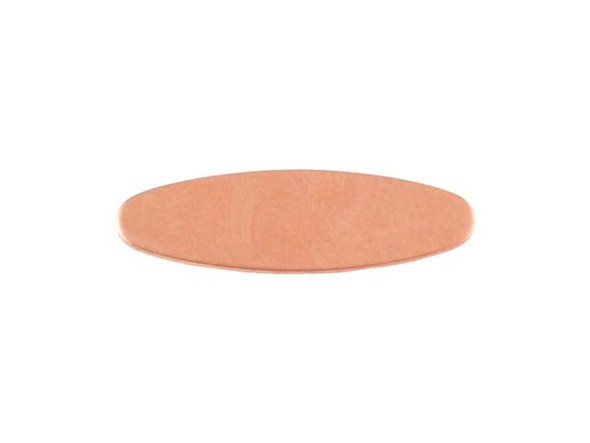 24ga Copper Stamping Blank, Long Oval, 20x6mm (Each)