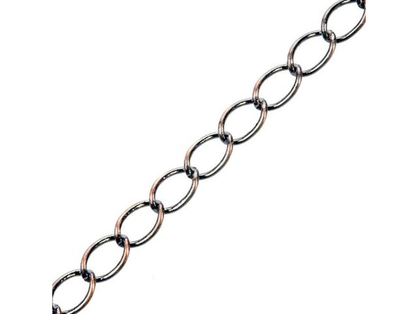 Antiqued Copper Plated Oval Curb Chain, 4.2mm by the FOOT